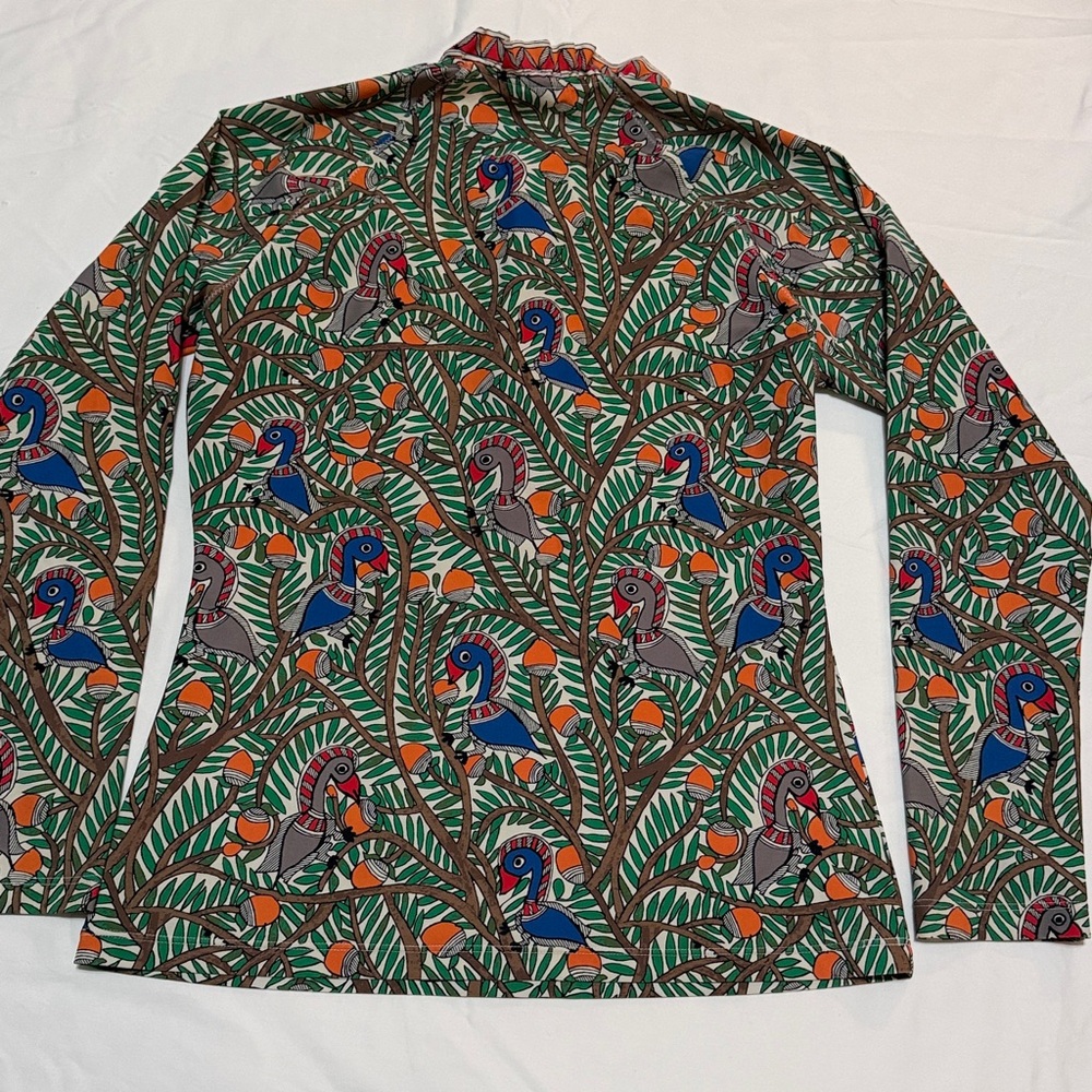 Tory Burch Multicolor Patterned Top Half Zip Size… - image 8